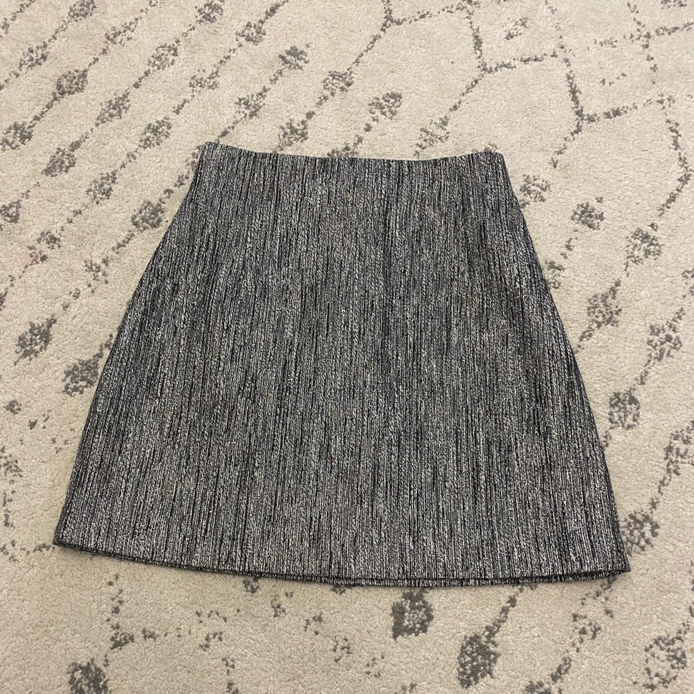 H&M sparkle skirt mini high waisted gray black